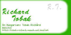 richard tobak business card